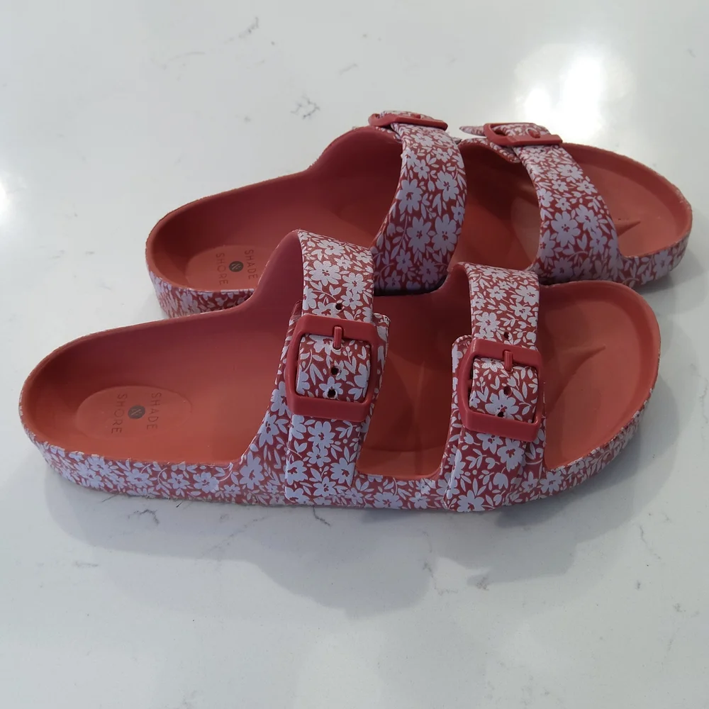 QL Bohemian Floral Pink Women's Sandalsslip On Comfort Size 9 - Picture 5 of 6
